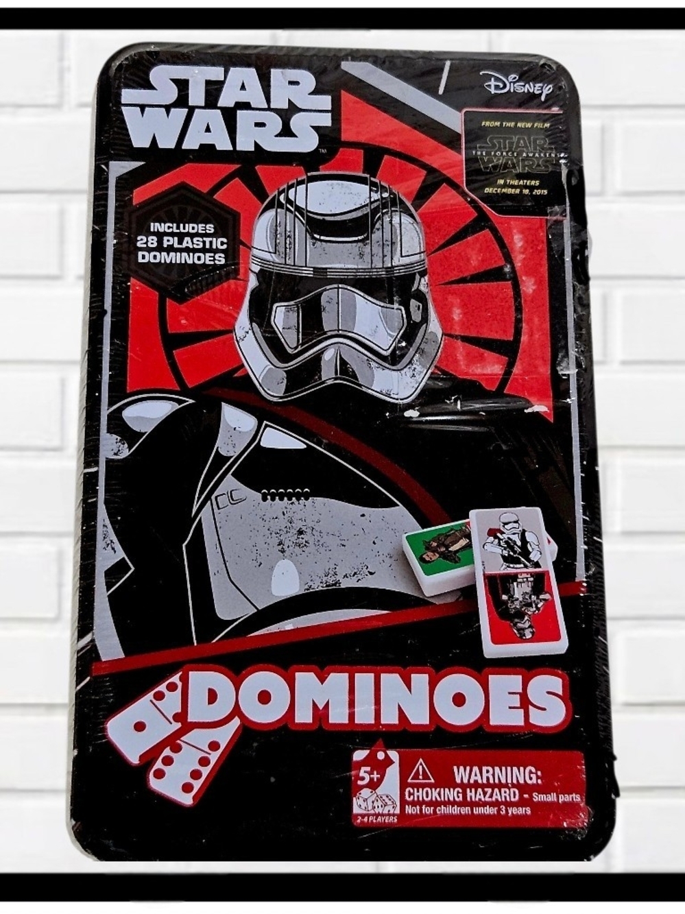 NEW Star Wars The Force Awakens Dominoes Game Tin Sealed Cardinal 28 Pcs 2015